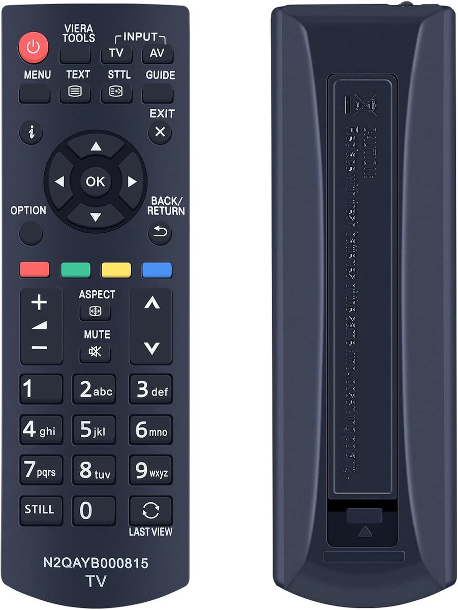 vervangende afstandsbediening - compatibel met Panasonic-tv's - eenvoudig in gebruik - geen installatie vereist - ShopVlot