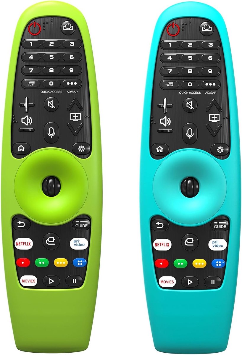 Siliconen beschermhoes afstandsbediening - set van 2 - lichtgroen en lichtblauw - beschermt en verfraait - ShopVlot