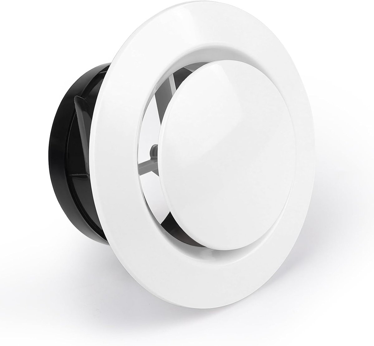 Ventilatierooster 100mm - Wit ABS - Verstelbaar voor luchtinlaat - Efficiënte luchtcirculatie - ShopVlot