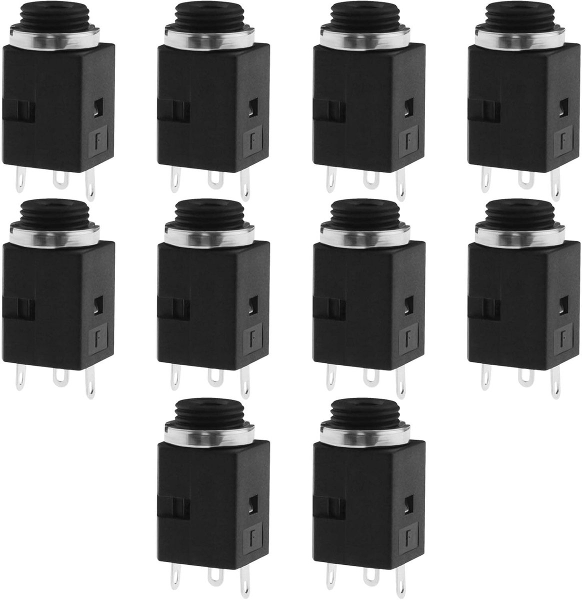 3.5mm stereo jack socket - 3 pin female - panel mount connector - voor audioapparatuur - ShopVlot