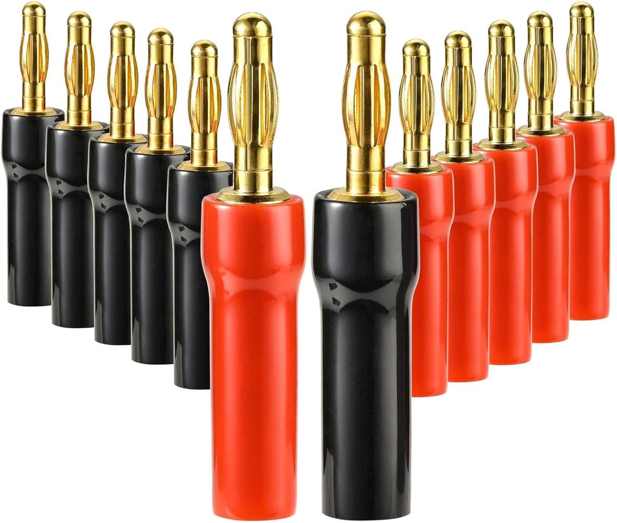 Speaker banana plug 4mm - goudgeplated - schroefverbinding - eenvoudig aansluiten - ShopVlot