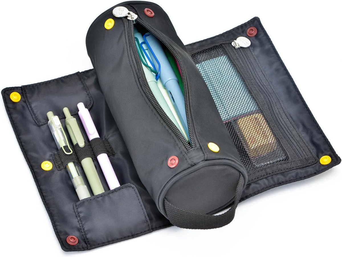 Pencil case rol ontwerp - grote capaciteit - multifunctioneel - ideaal voor school en kantoor - ShopVlot