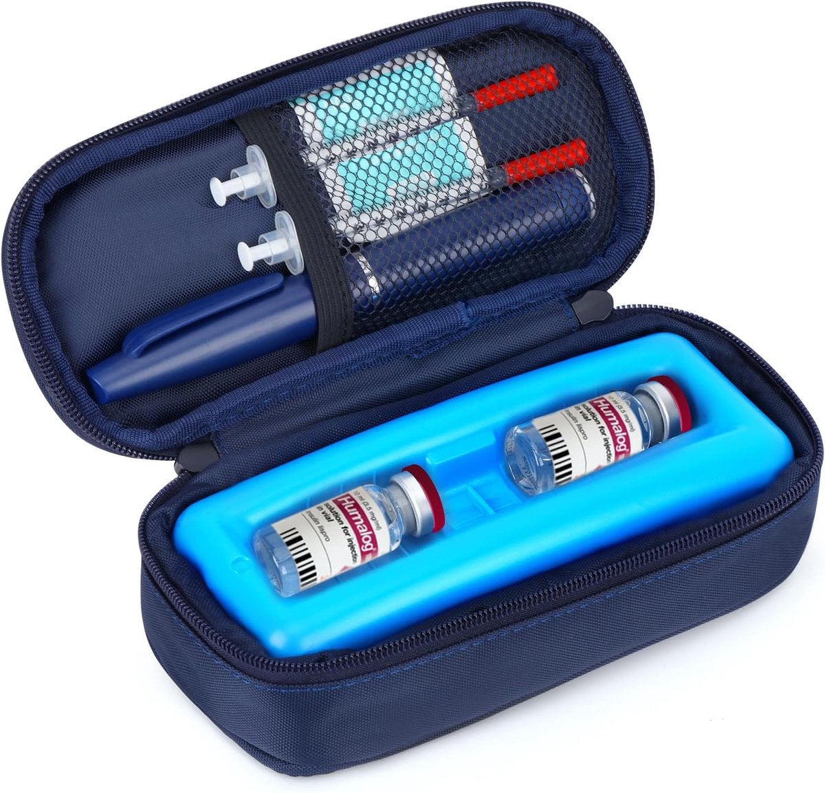 Insuline Vials Cooler Reistasje - TSA goedgekeurd medicijn koeltas - geïsoleerd met ijsblokje - houdt medicijnen koel - ShopVlot