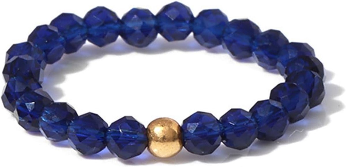 Elastische Natuurlijke Steenring - Kleurige Natuursteen - Stretchring voor Vrouwen - Perfect voor Stapelen - ShopVlot