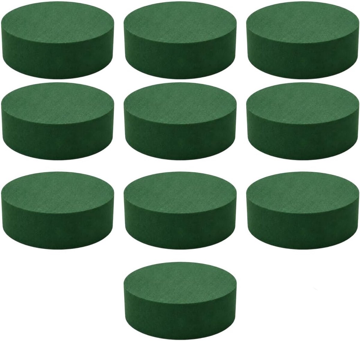 Bloemenschuim 10 stuks cilindrisch - groene spons - 8 x 4 cm - voor verse en gedroogde bloemstukken - ShopVlot