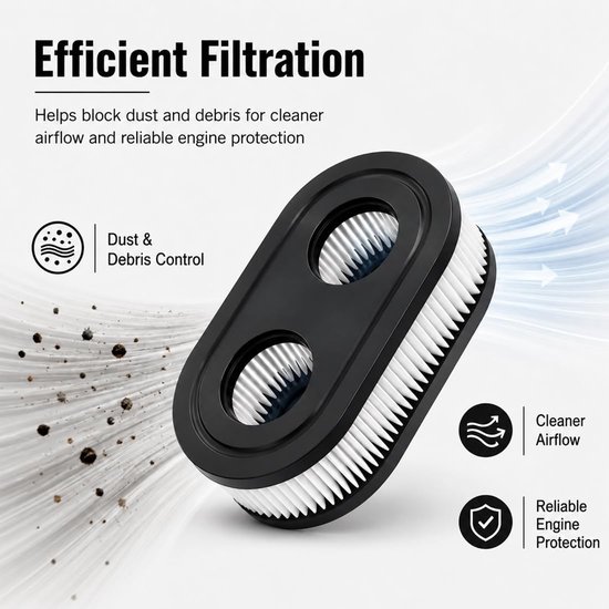 Grasmaaier-luchtfilters 2 stuks - Ovaal vervangend filter - Hoogwaardig filterpapier - Bescherming voor maaimotor - ShopVlot — afbeelding 5