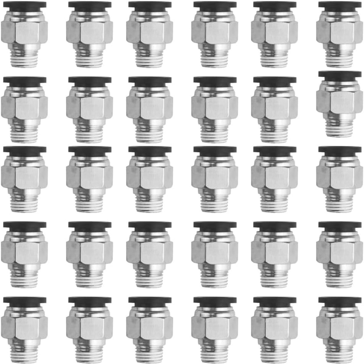 Pneumatische connectoren PC4-M10 - M10 schroefdraad - hoogwaardig messing - ideaal voor 3D-printer - ShopVlot