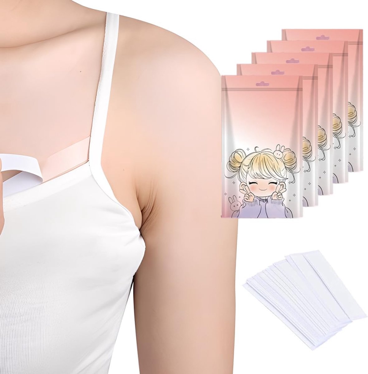 Dubbelzijdige kleefband 180 stuks - transparant - hypoallergeen - perfect voor kleding - ShopVlot