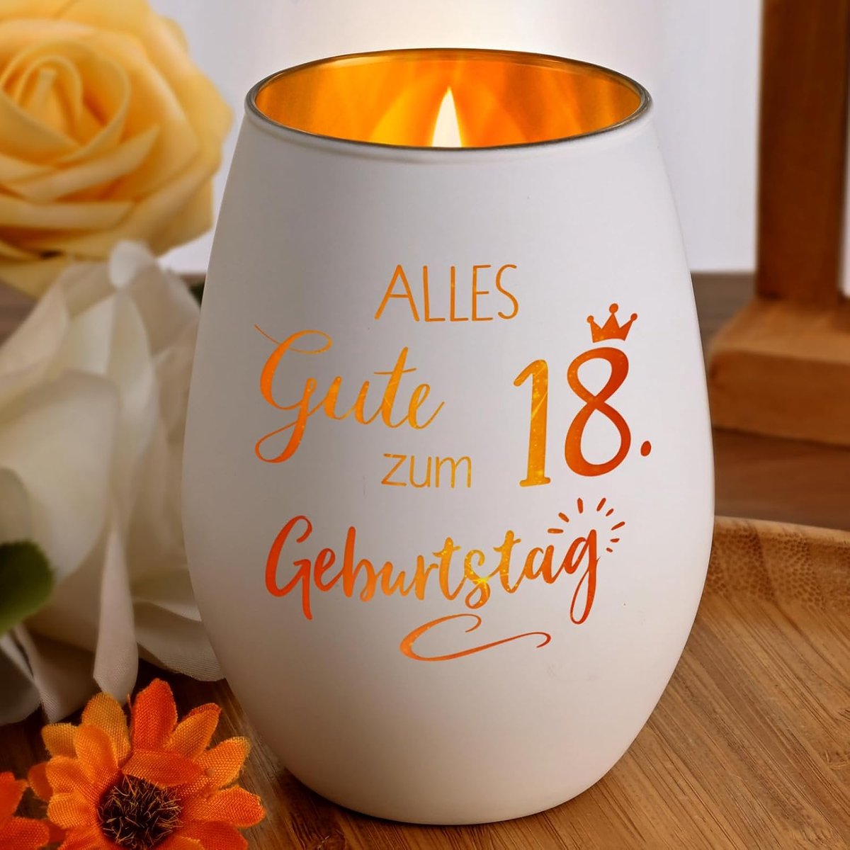 Lantaarns met gravure - Wit - 18e verjaardagscadeau - Unieke decoratie voor feestelijke sfeer - ShopVlot