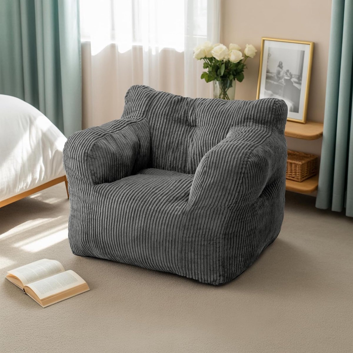 Zitzak enkel - ergonomisch ontwerp - met vulling inbegrepen - comfortabel voor woonkamer - ShopVlot
