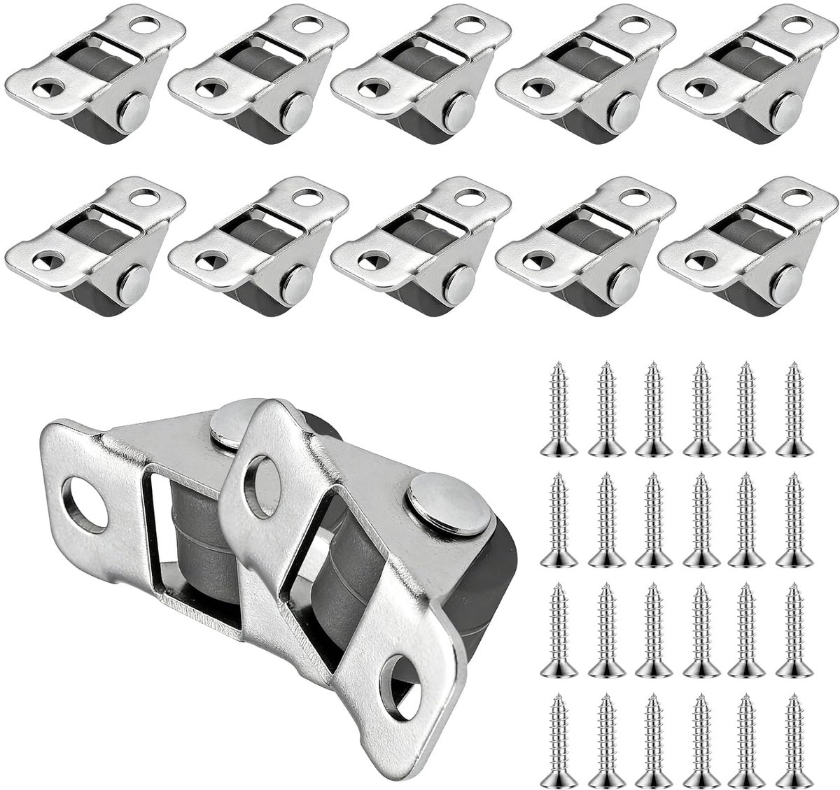 Meubels wielen 2,8 cm - rubber wielen met staalplaat - stil en compact - ideaal voor DIY projecten - ShopVlot