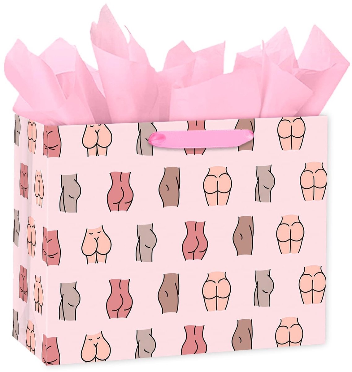 Solidchoice - Minimalistisch Cadeauzakje met Artistiek Ontwerp, Roze