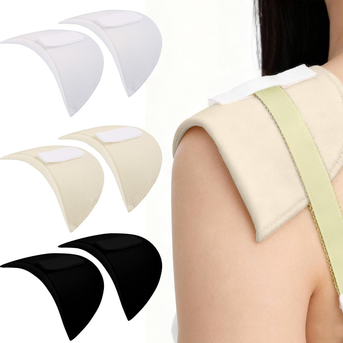 Solidchoice - 3 Paar Antislip Schoudervullingen van Sponsschuim voor Dames