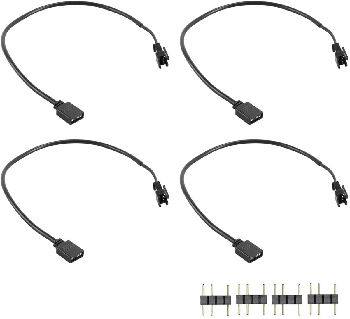 Solidchoice - 30cm RGB Extension Cable met 3 Pin Adapter