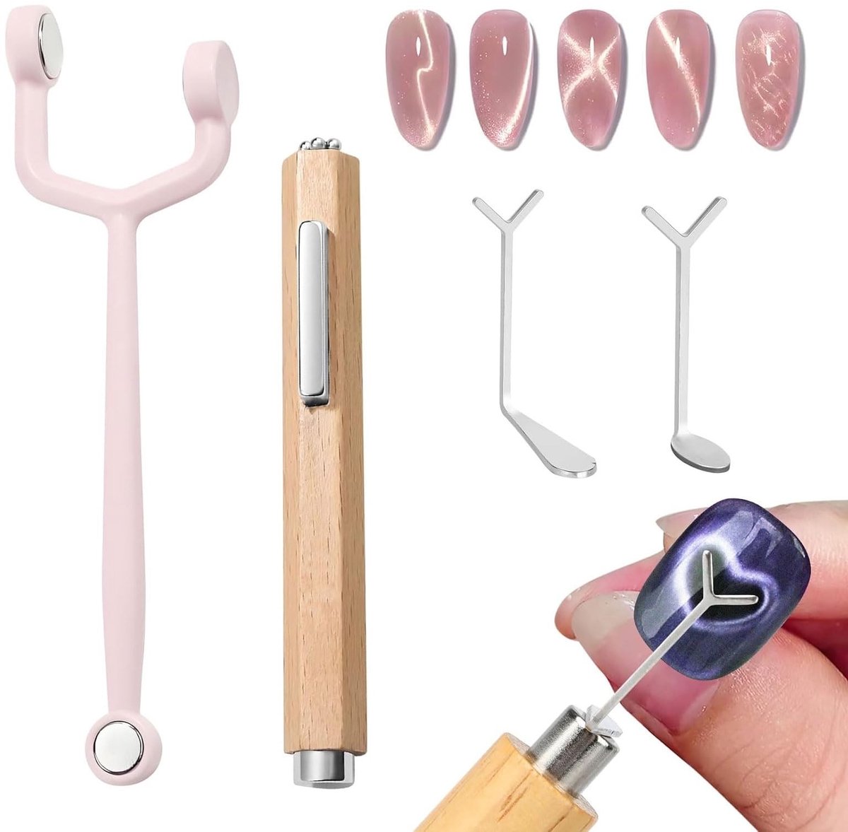 Solidchoice - Set van 3 Magnetische Nagelkunst Magneten voor Cat Eye Effect