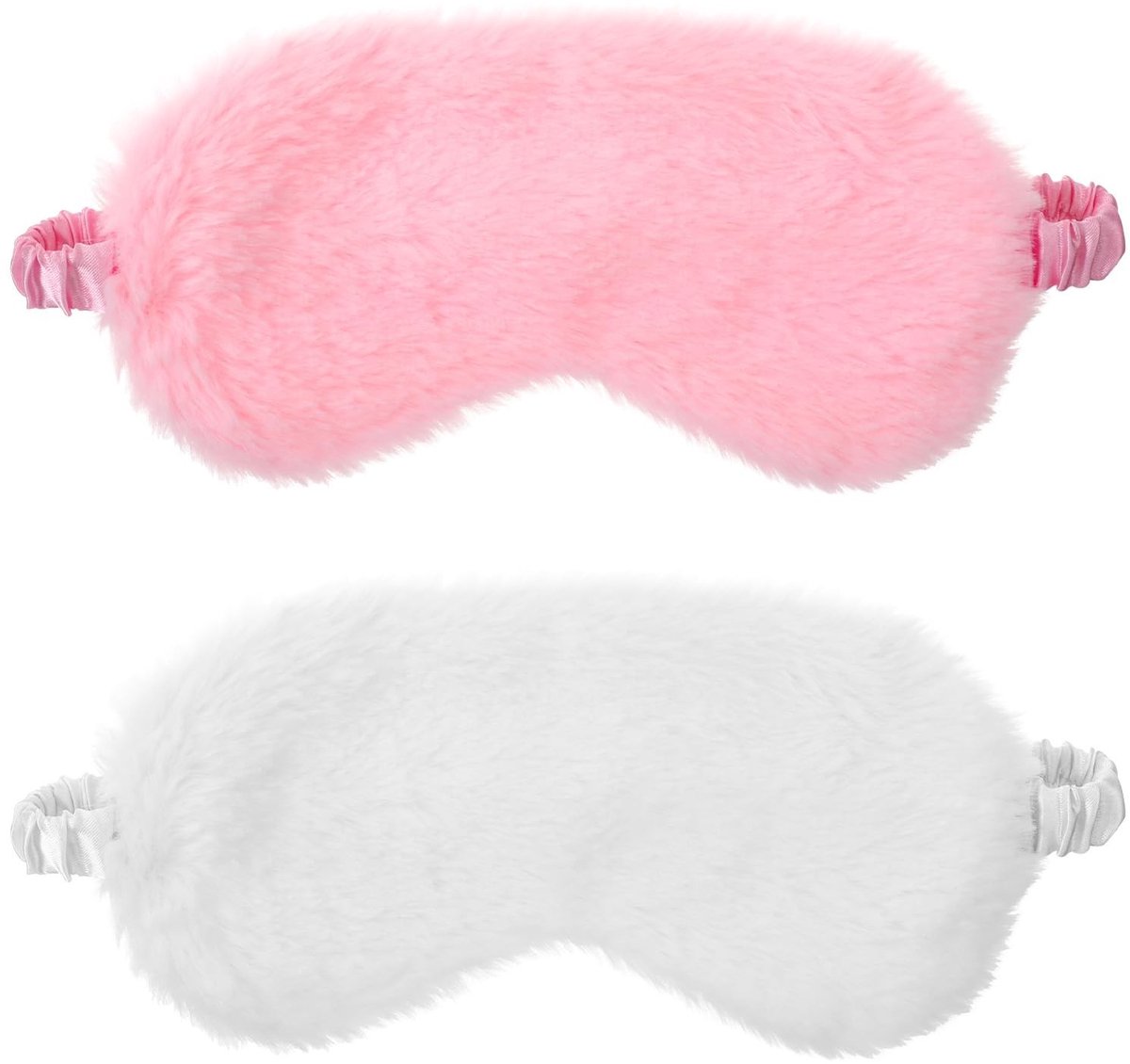 Solidchoice - Set van 2 Fluffy Oogmaskers voor Comfortabel Slaapgebruik
