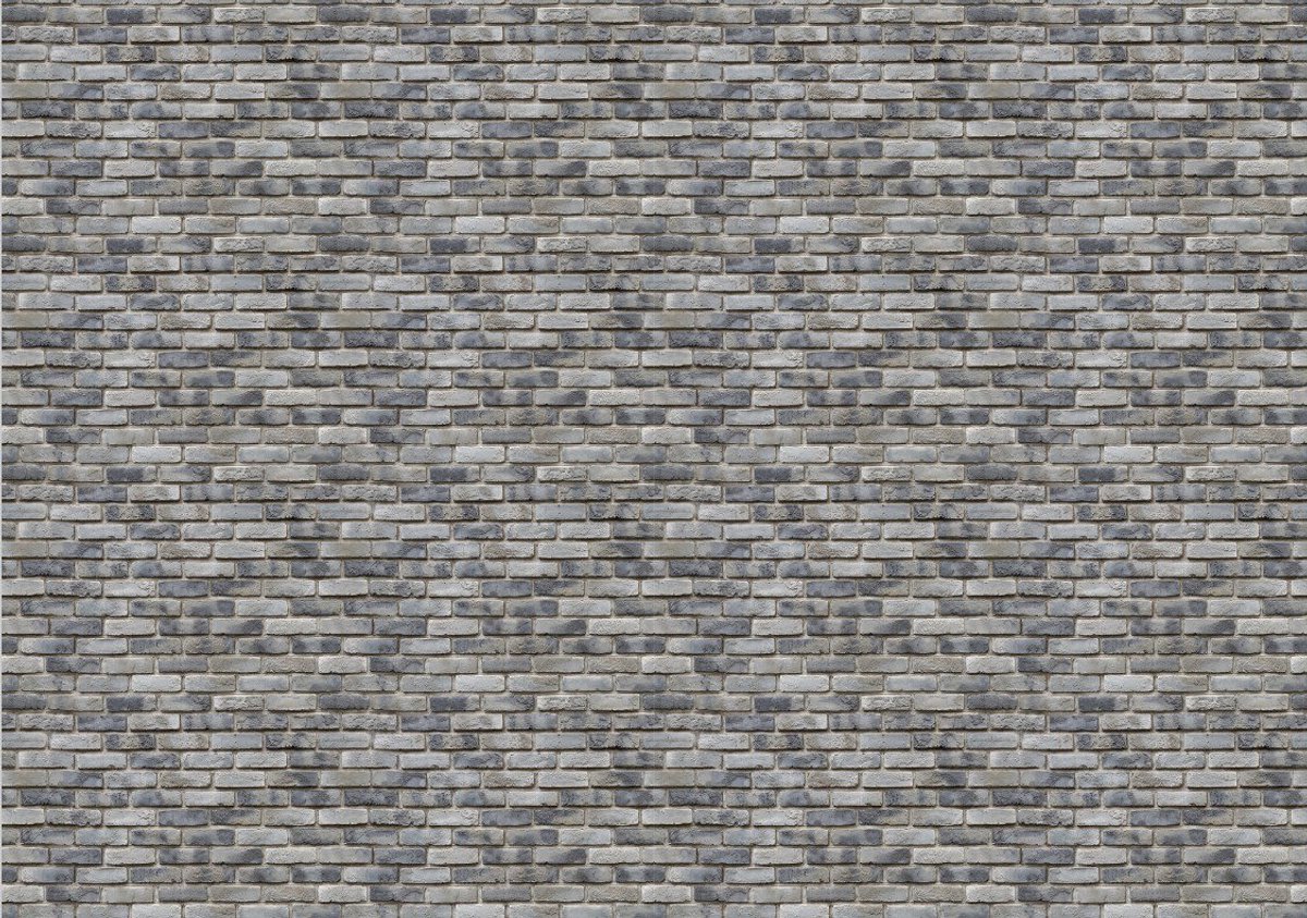 Sheet grijze bakstenen 29.7x21cm grijs My Village