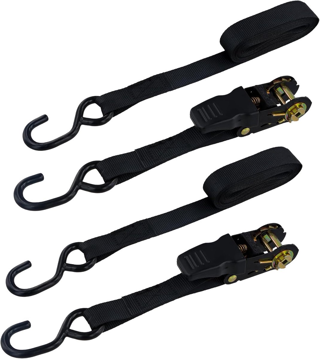 Ratchet straps 5m - polyester met rubber - stevige bevestigingsriemen - ideaal voor het zekeren van lading - ShopVlot