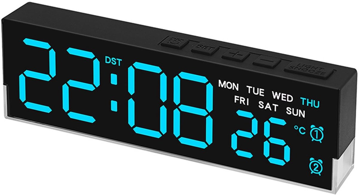 Solidchoice - LED Digitale Wekker met Temperatuur en Datumweergave