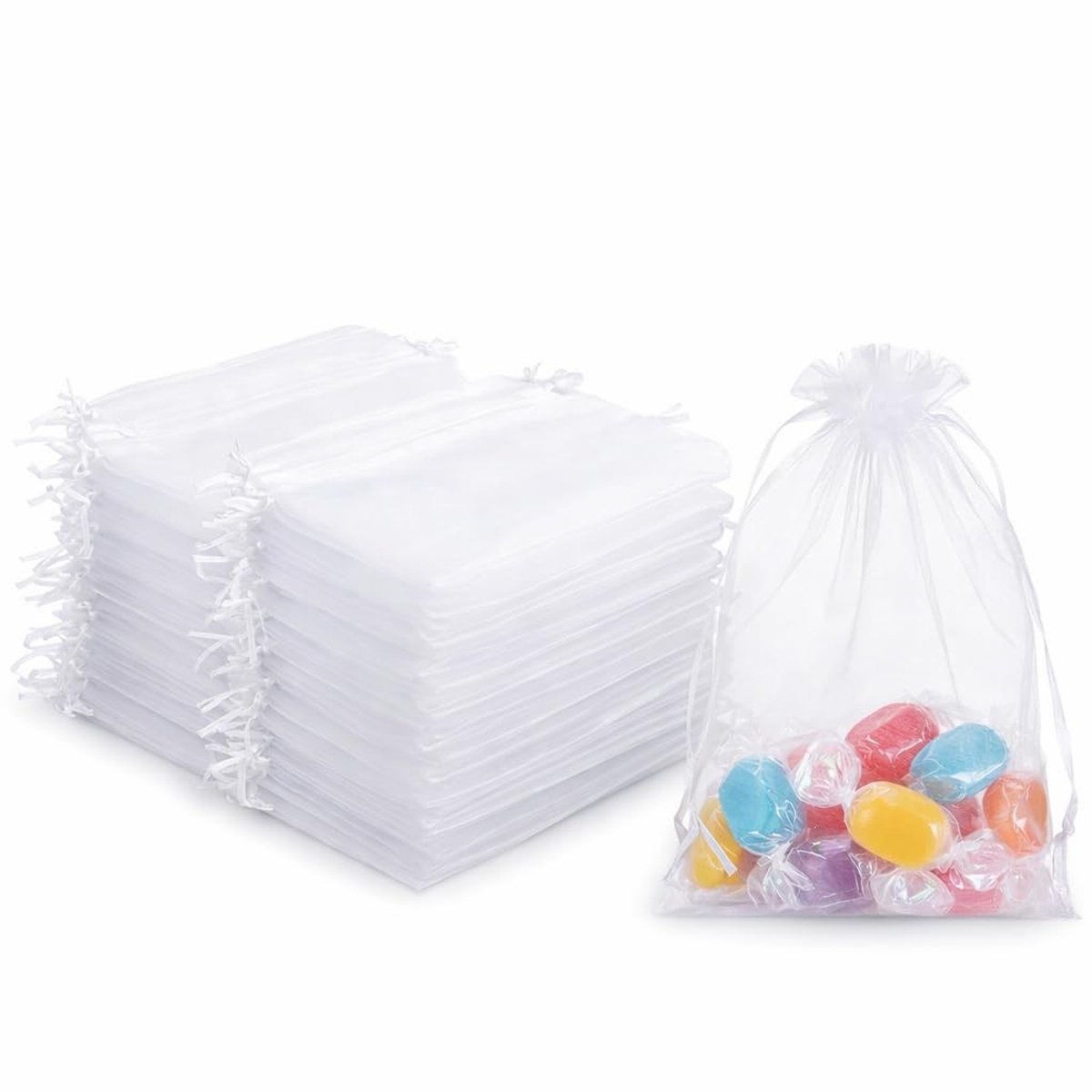 Solidchoice - 100 Stuks Organza Zakjes 10 x 15 cm voor Geschenken