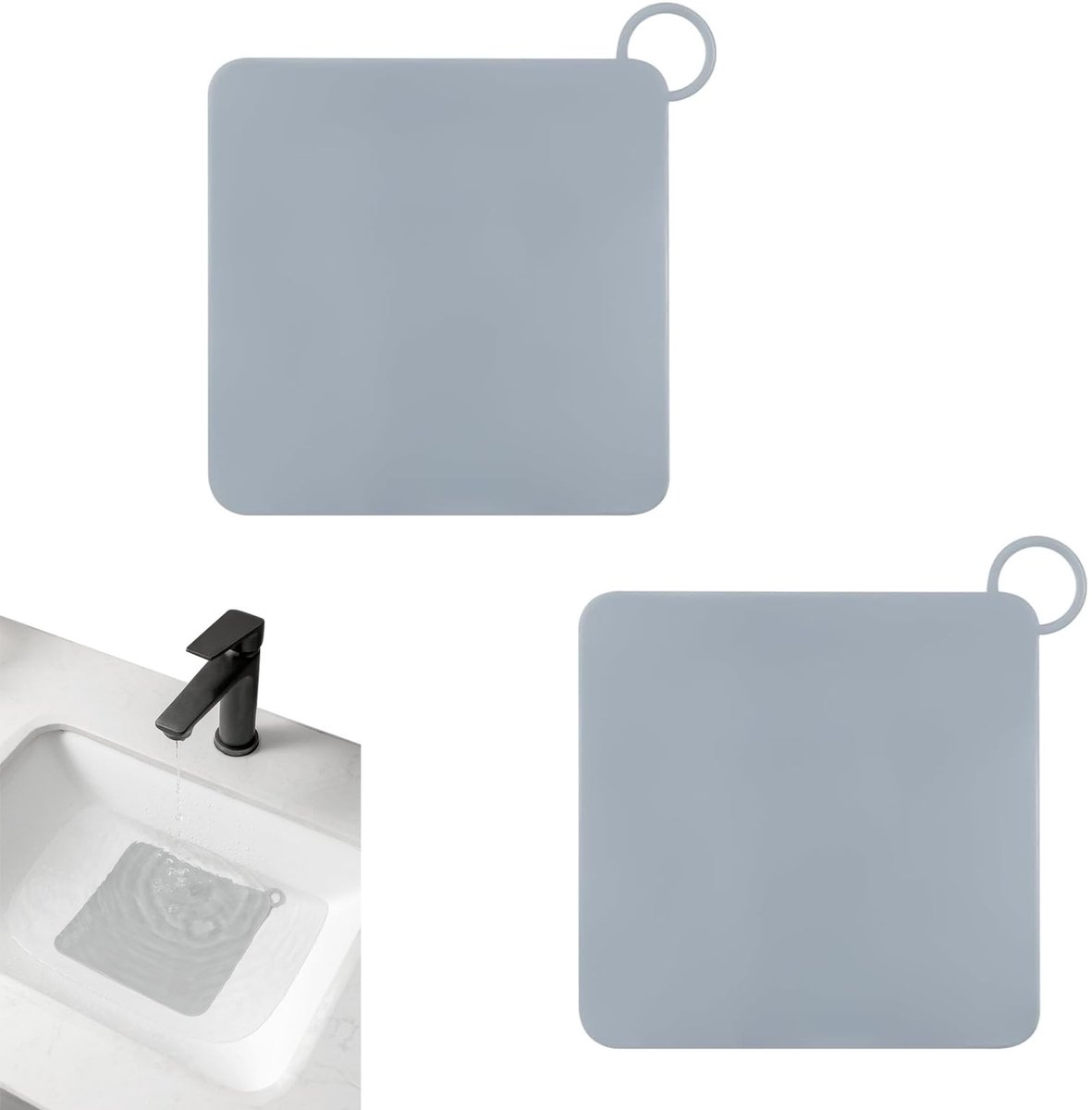Solidchoice - Universele Afvoerplug Silicone Set, 2 Stuks