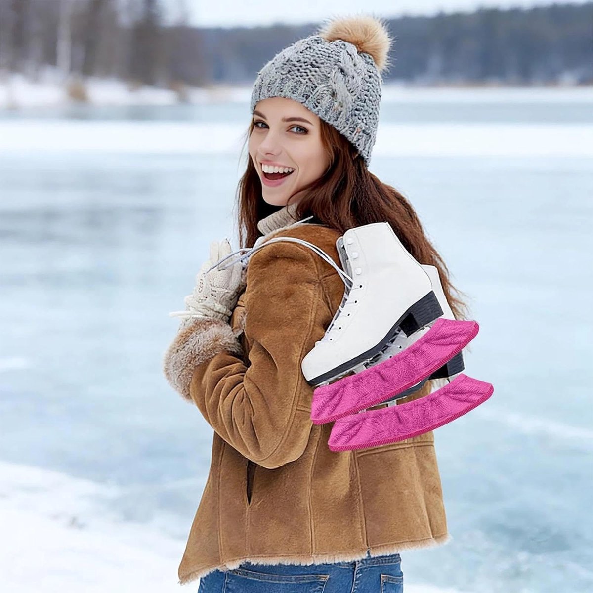 Solidchoice - Schaatsbeschermer met Extra Handdoek voor IJzers