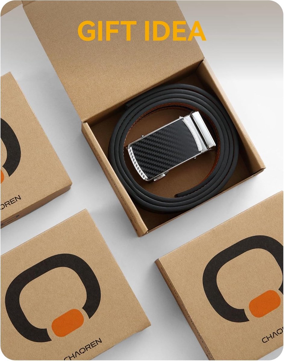 Leren riem voor heren 35mm - automatische ratelriem - zonder gaten - ideaal voor zakelijke outfits - ShopVlot