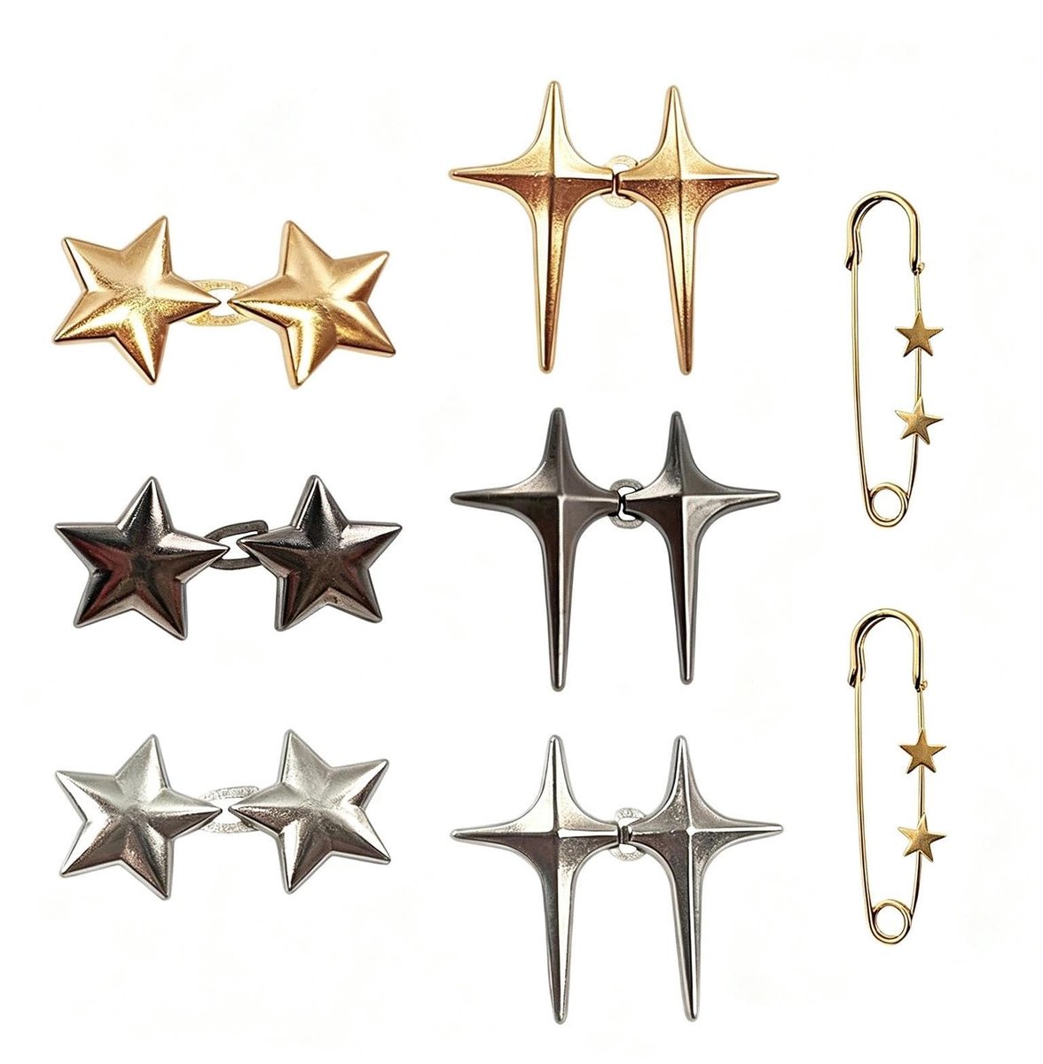 Solidchoice - Set van 6 Taille Spanner Clips met Broek Knop Spanpennen