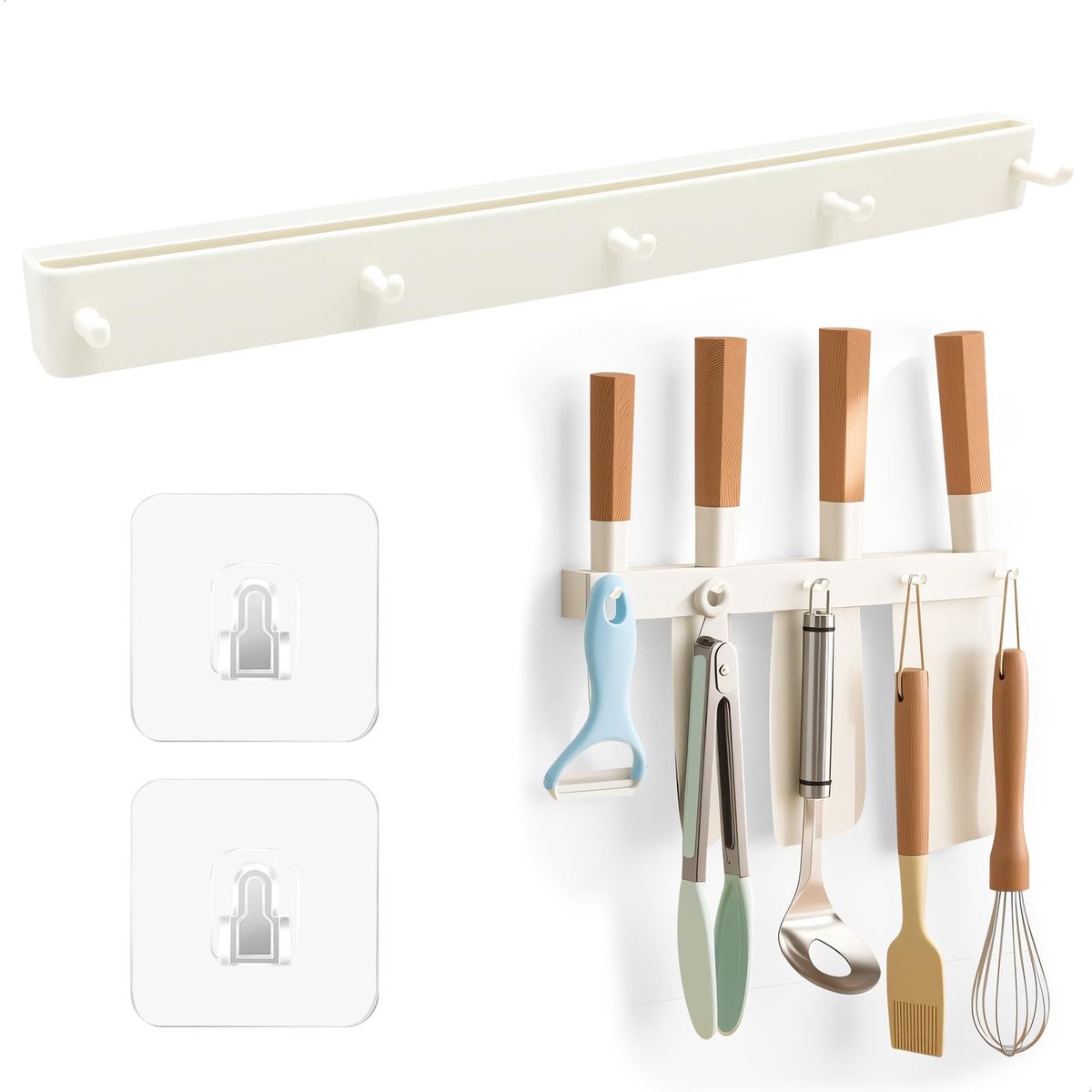 Solidchoice - Wandhouder voor Keukenmessen met 5 Haken