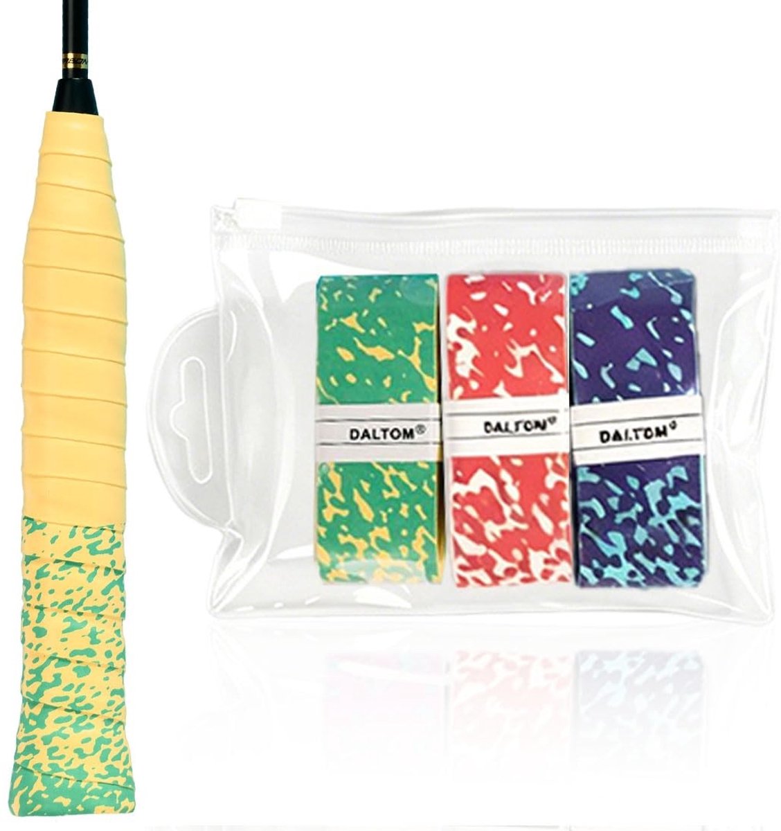 Solidchoice - Set van 3 Zweetabsorberende Overgrips voor Rackets en Fietshandvatten