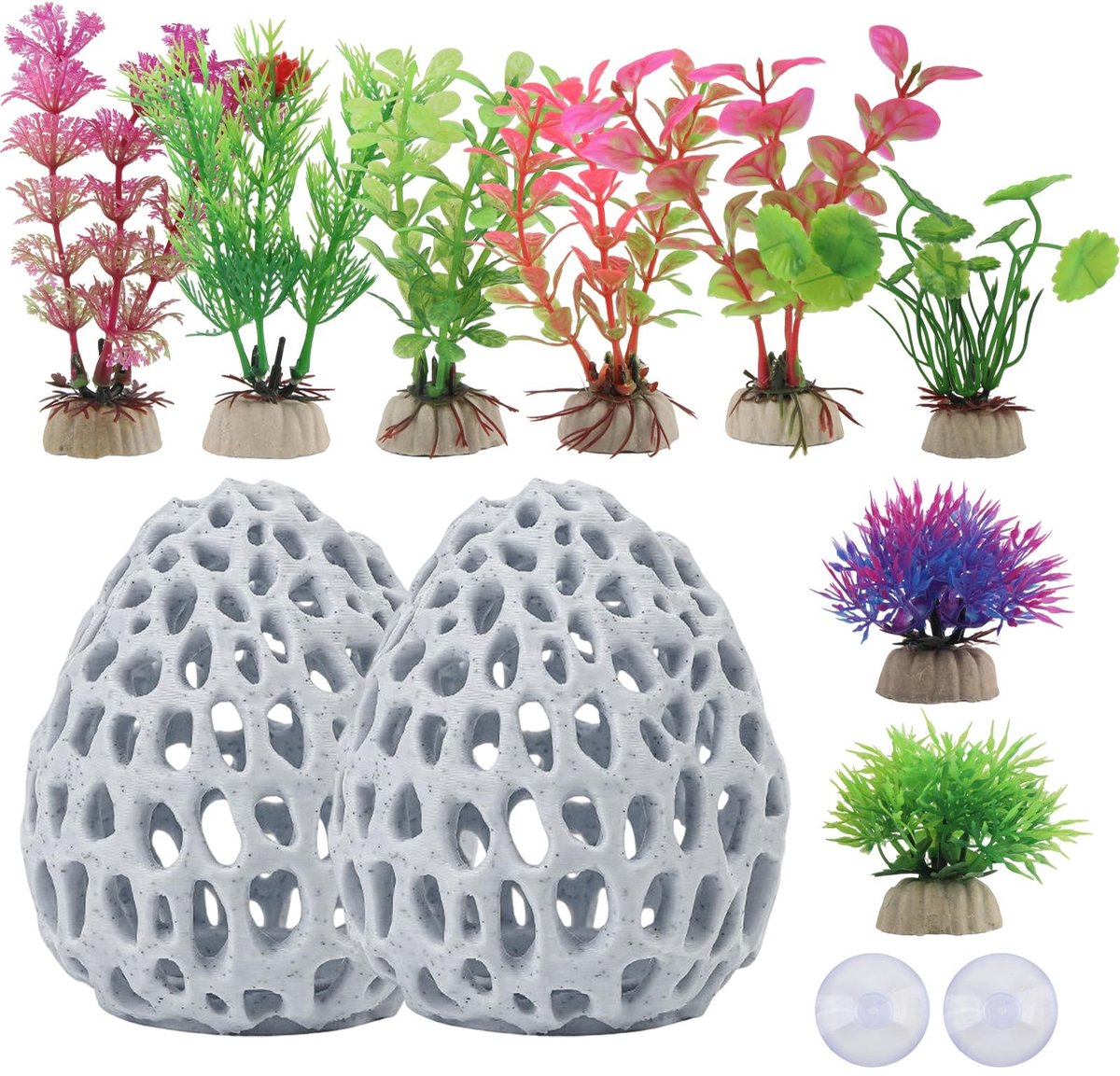 Solidchoice - 10 Stuks Kunstplanten voor Aquarium Decoratie