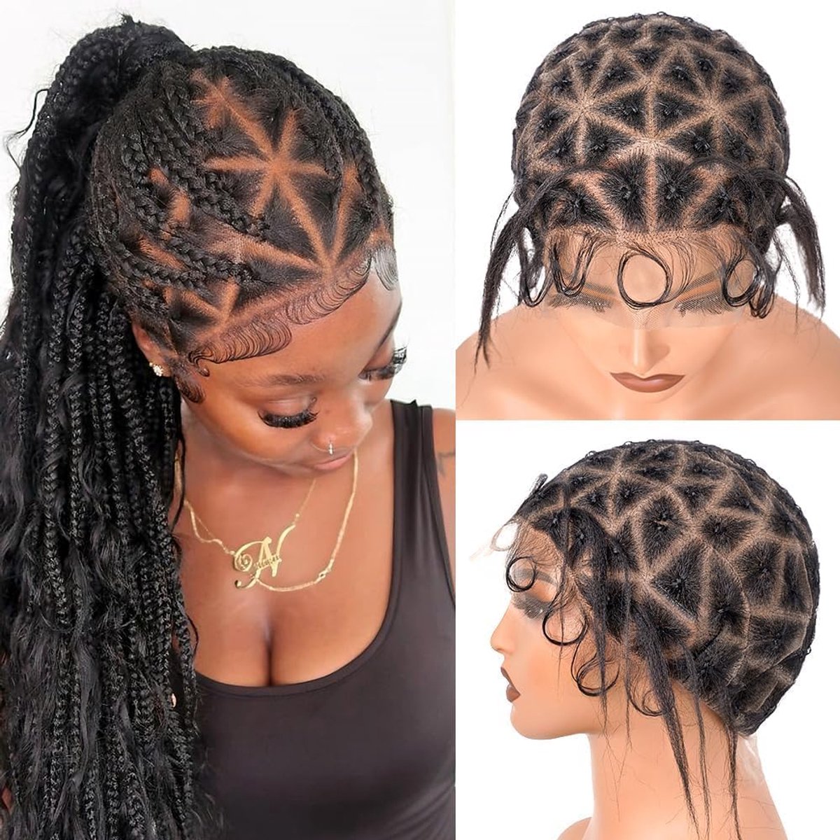 Lace wig cap met babyhaar - ademend en dubbelzijdig - voor natuurlijke haardos - ShopVlot