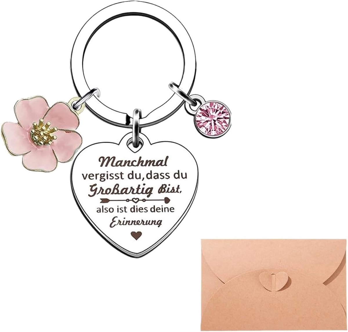 Sleutelhanger cadeau voor vrouwen - Adventskalender geschenken - met enveloppen - verrassing voor vriendinnen - ShopVlot