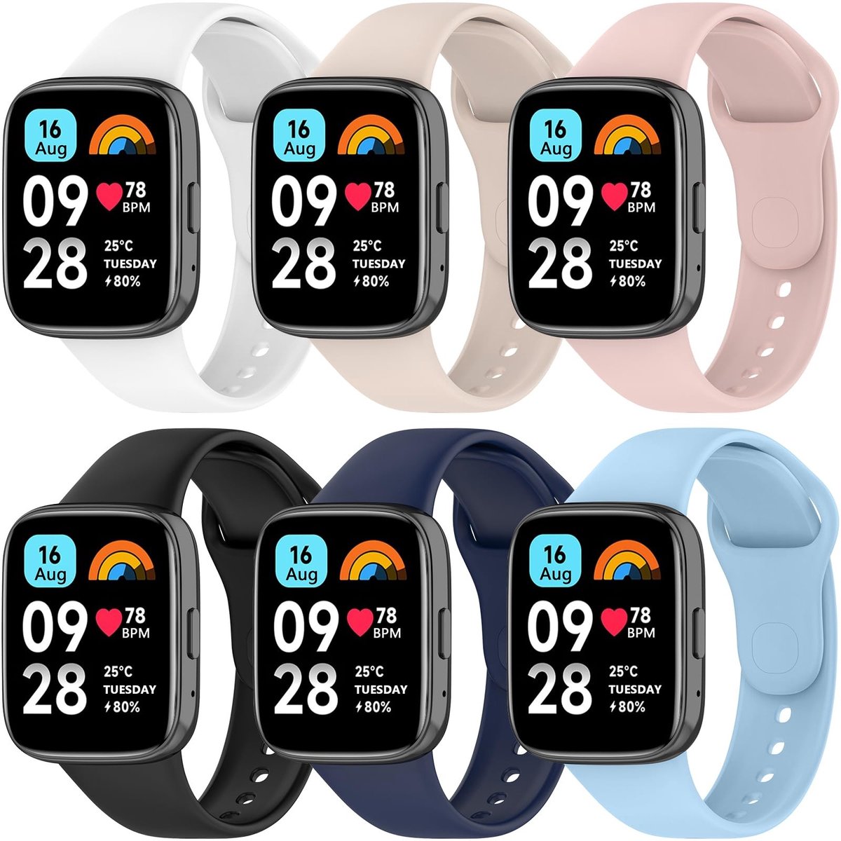 Solidchoice - Zachte Siliconen Armband voor Smartwatch