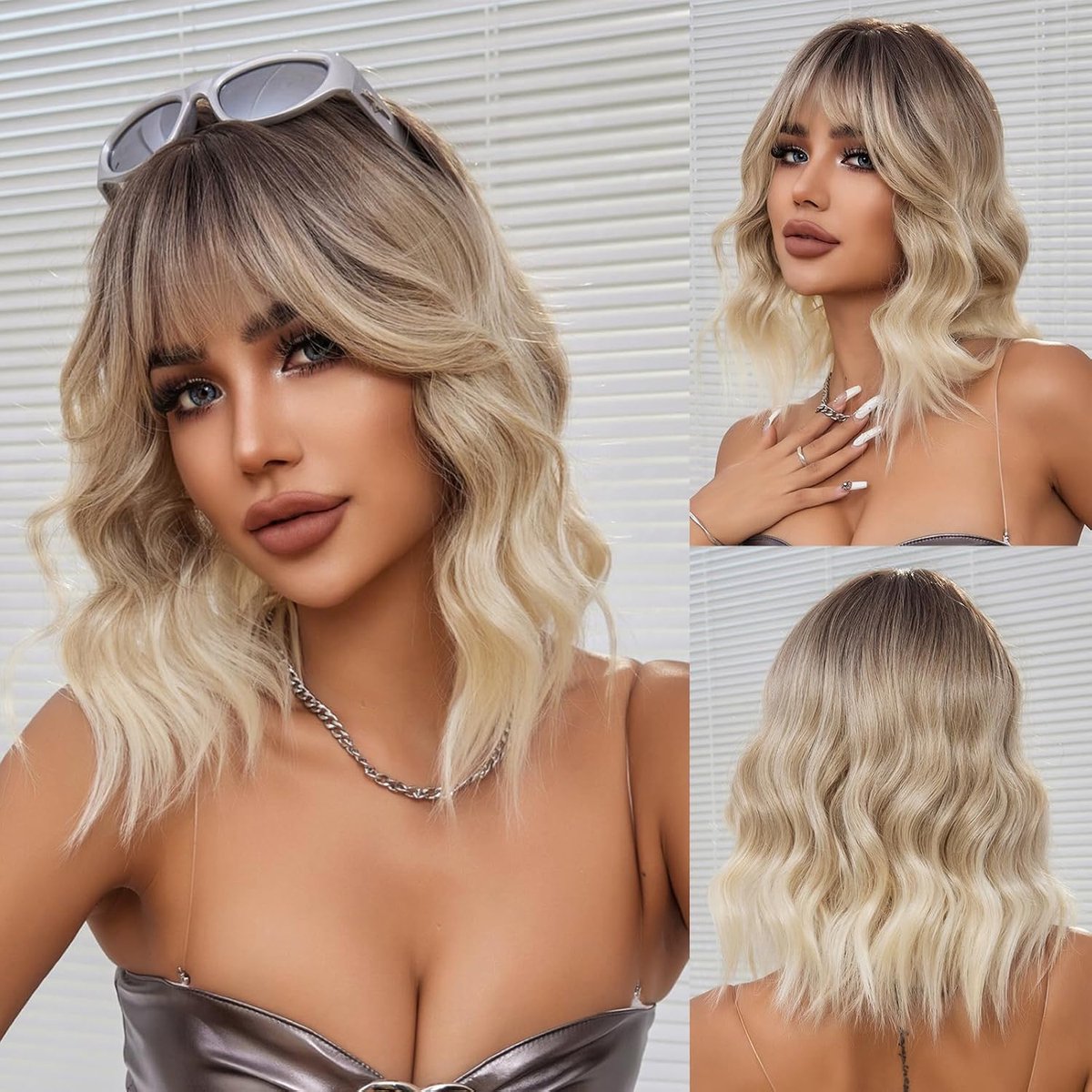 Synthetische Haarwimper 14" Kort Golf - Blonde Met Pony - Natuurlijke Look - Perfect Voor Cosplay - ShopVlot