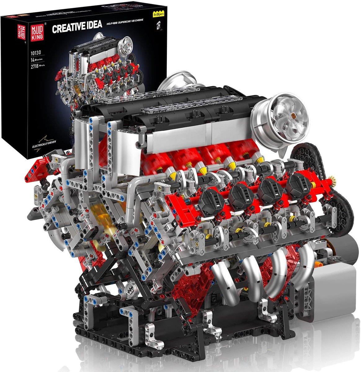 Solidchoice - V8 Motor Modelbouwset met 2718 Onderdelen voor Techniek Enthousiastelingen