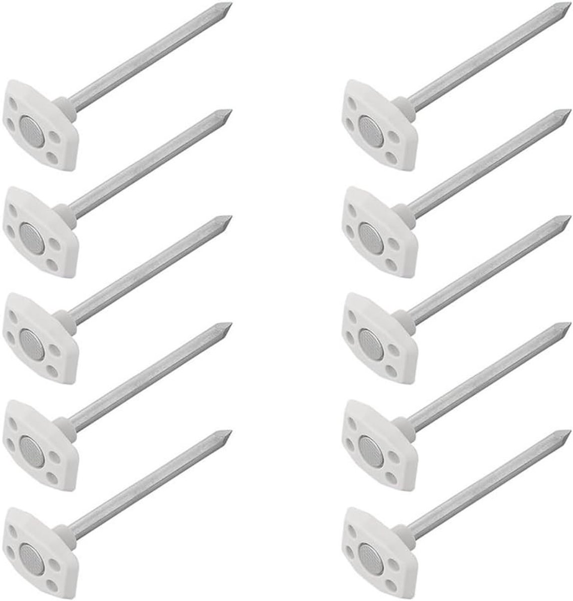 Tentharingen Metaal - Zilver - 10 cm - Weerbestendige Grondverankering - Voor Kamperen en Buitenactiviteiten