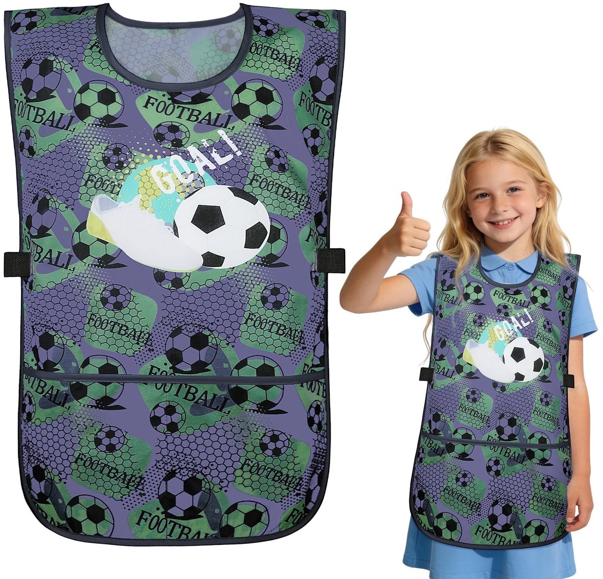 Solidchoice - Kinderschort Waterproof met 2 Pocket voor Creatieve Activiteiten