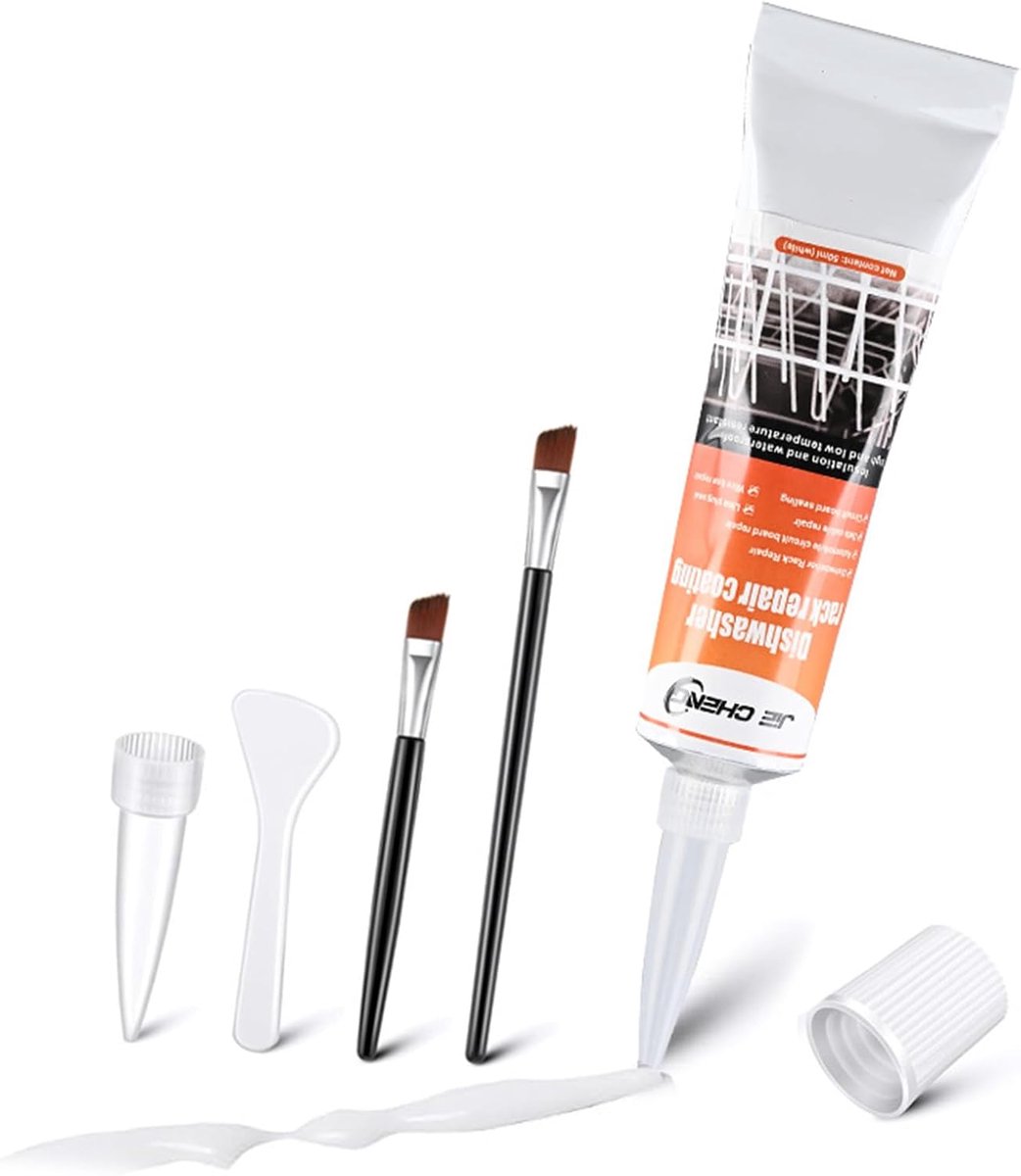 reparatieset vaatwassermand 50 ml - wit - roestvrij & waterdicht - sterke hechting - ShopVlot