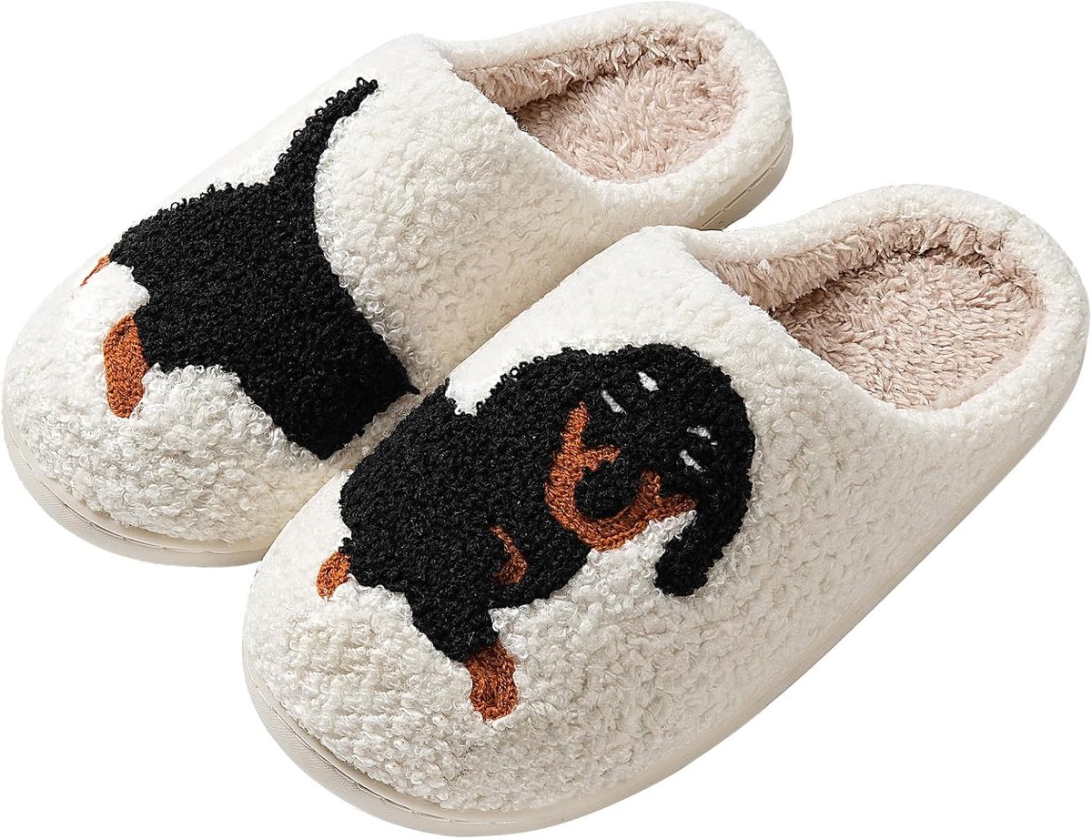 Warme pluche huispantoffels - kerstpantoffels - antislip zolen - ideaal voor thuis - ShopVlot