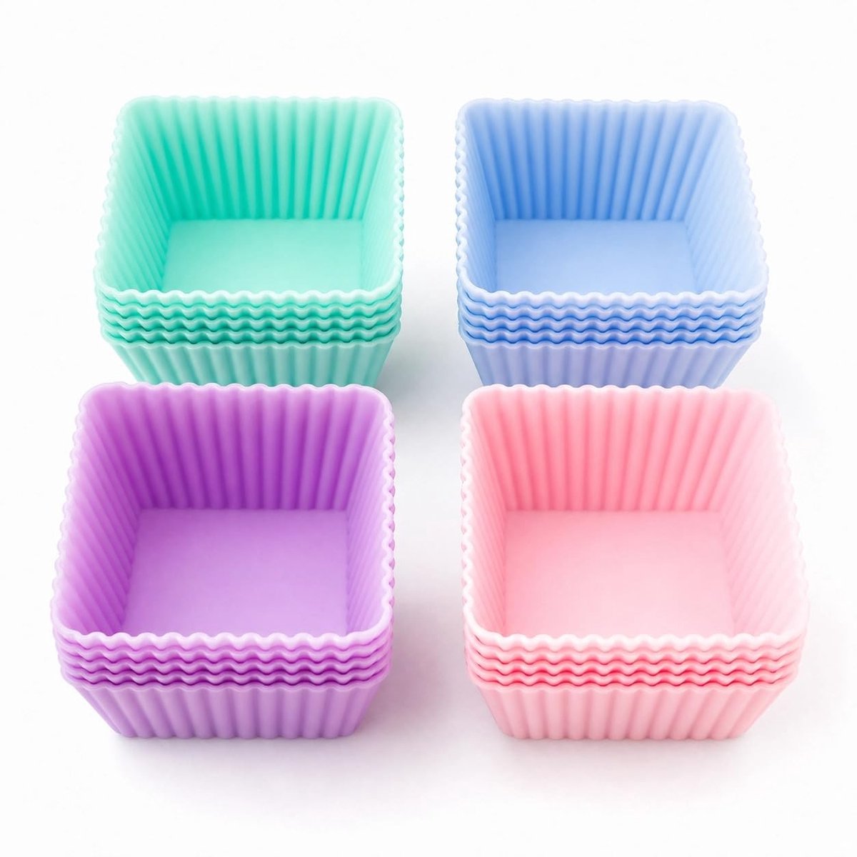 Solidchoice - 24 Stuks Herbruikbare Siliconen Muffinvormpjes