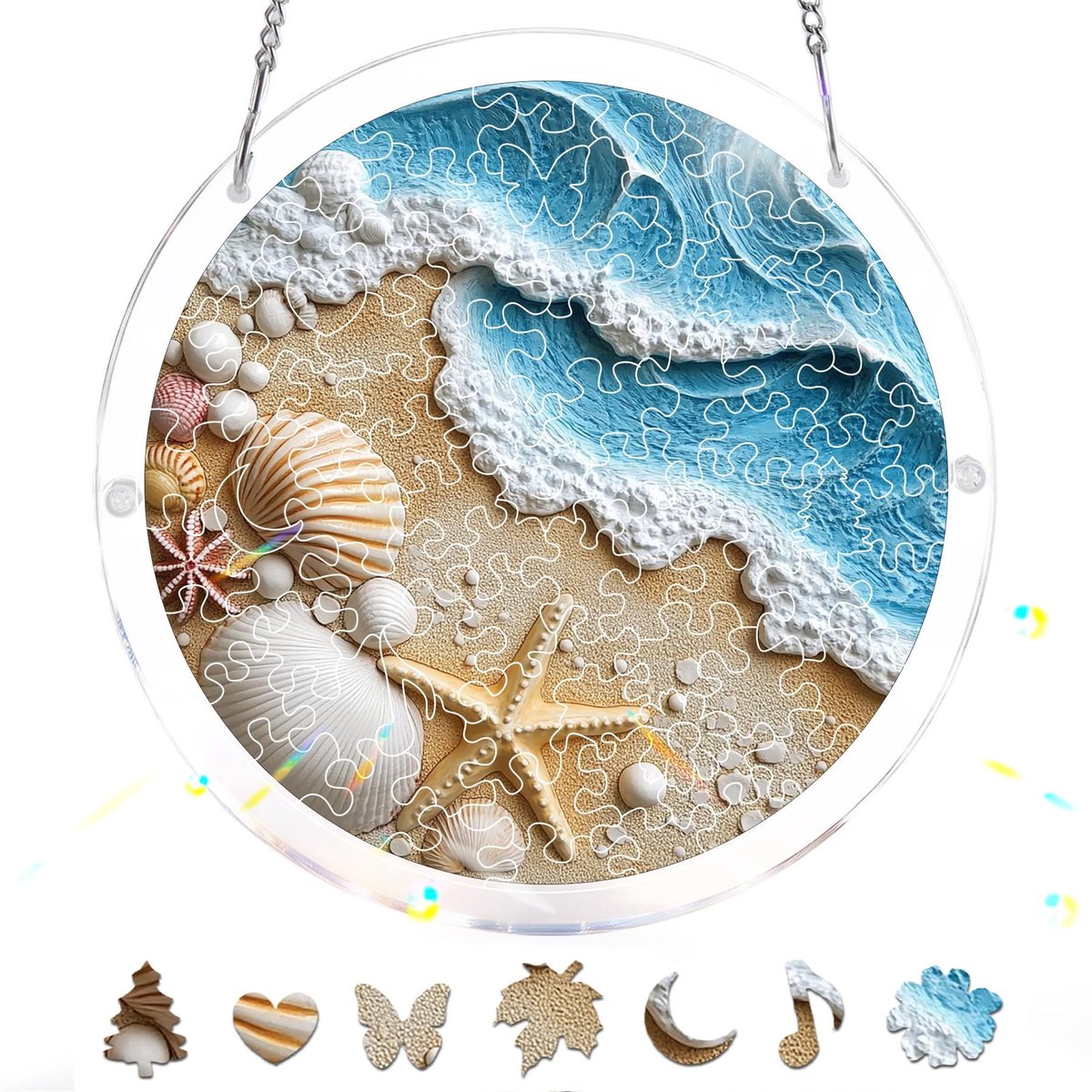 Solidchoice - Acryl Puzzel Suncatcher voor Volwassenen, 83 Stuks