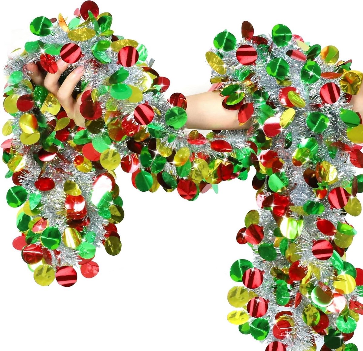 Solidchoice - 10 Meter Zilveren Kerstguirlande