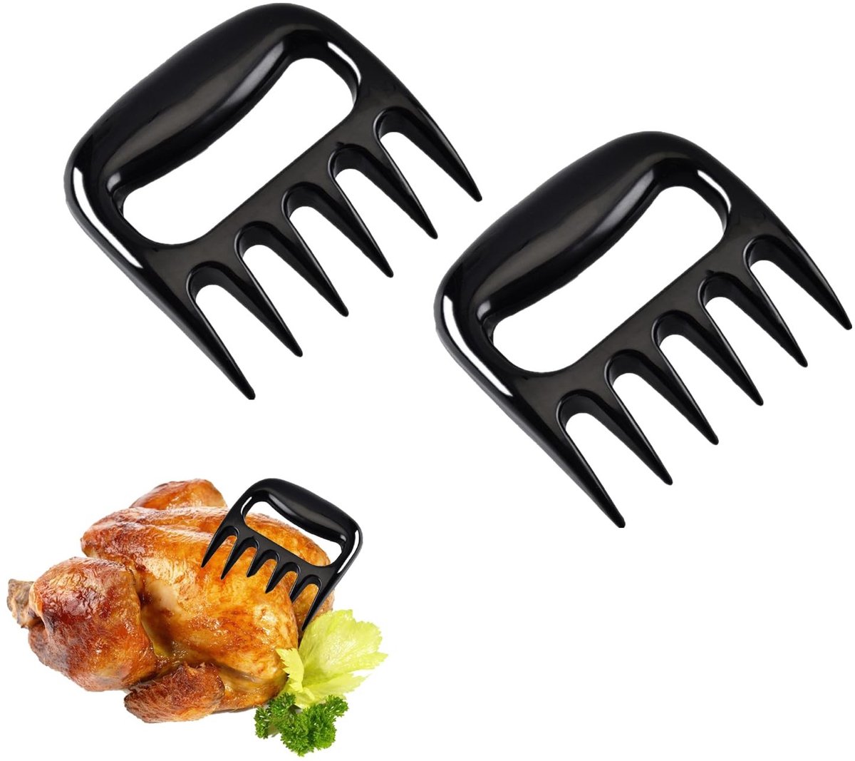 Solidchoice - 2 Stuks Vleesklauwen voor Pulled Pork en Barbecue