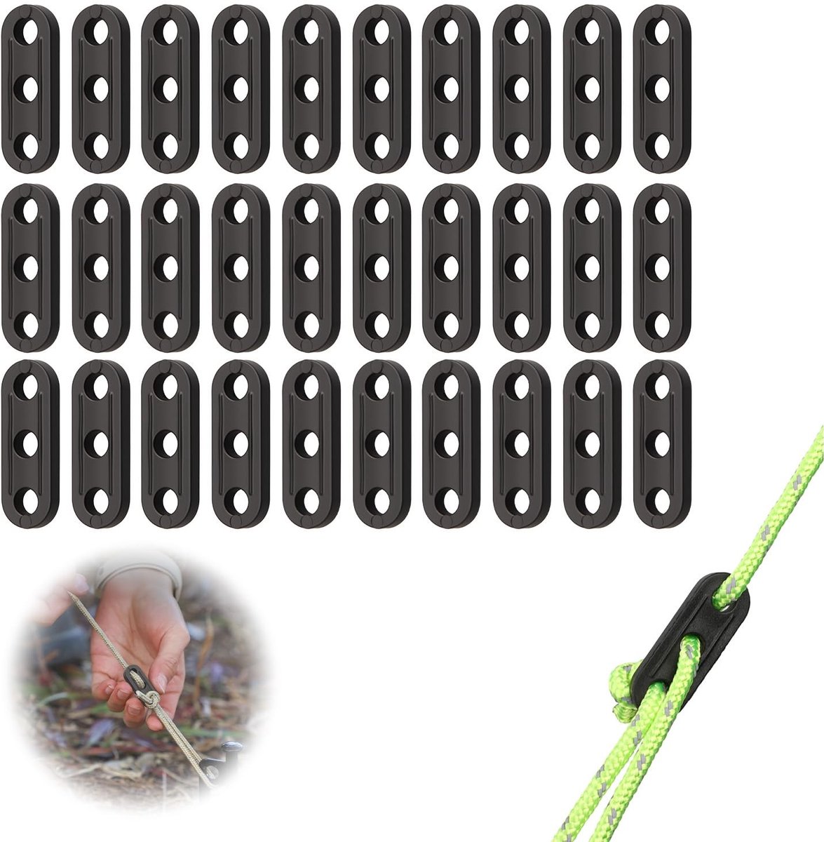 Solidchoice - 30 Stuks Tensioners voor Tentlijnen en Koorden