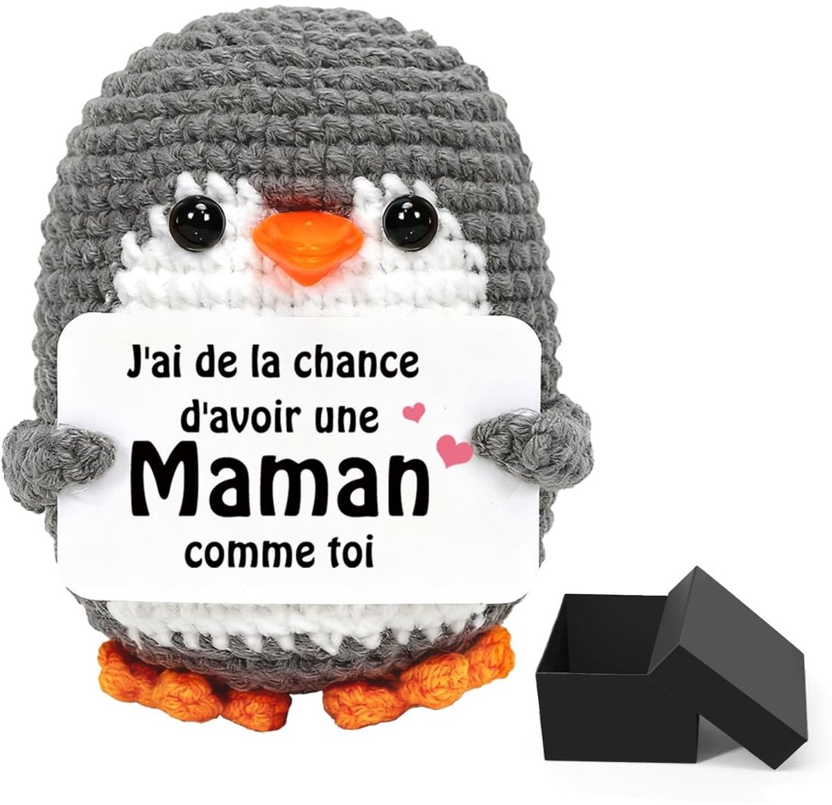 Solidchoice - Handgemaakt Pinguïn Cadeau voor Moeders met Hartverwarmende Boodschap