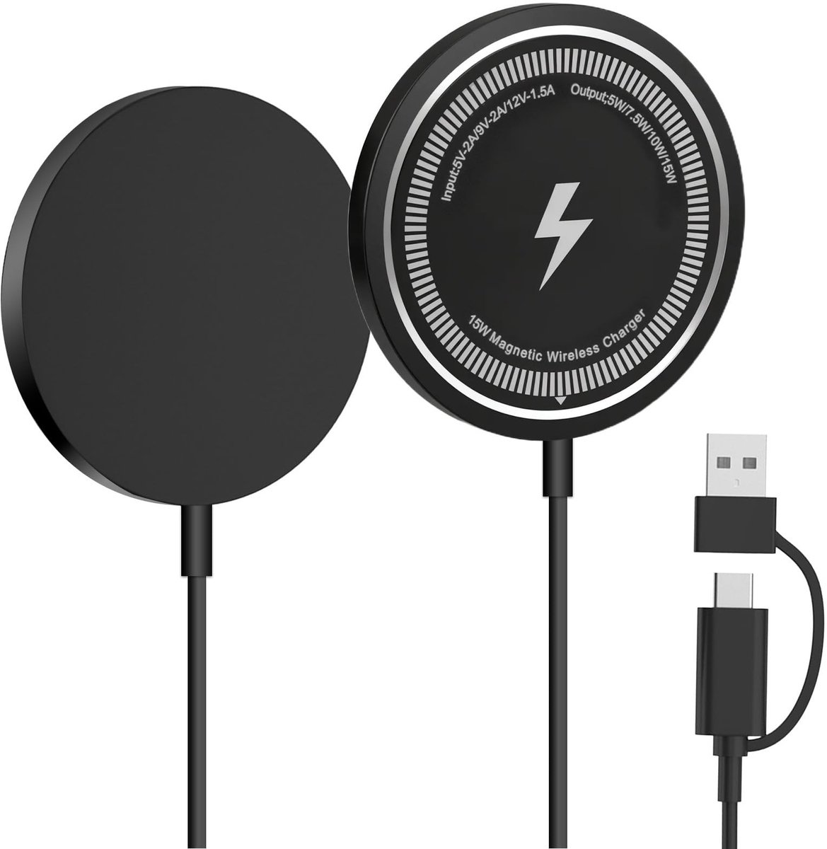 Solidchoice - Set van 2 Draadloze Magnetische Opladers 15W