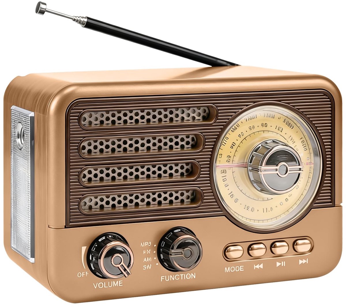 Solidchoice - Retro Draagbare Radio met Bluetooth en USB Functie