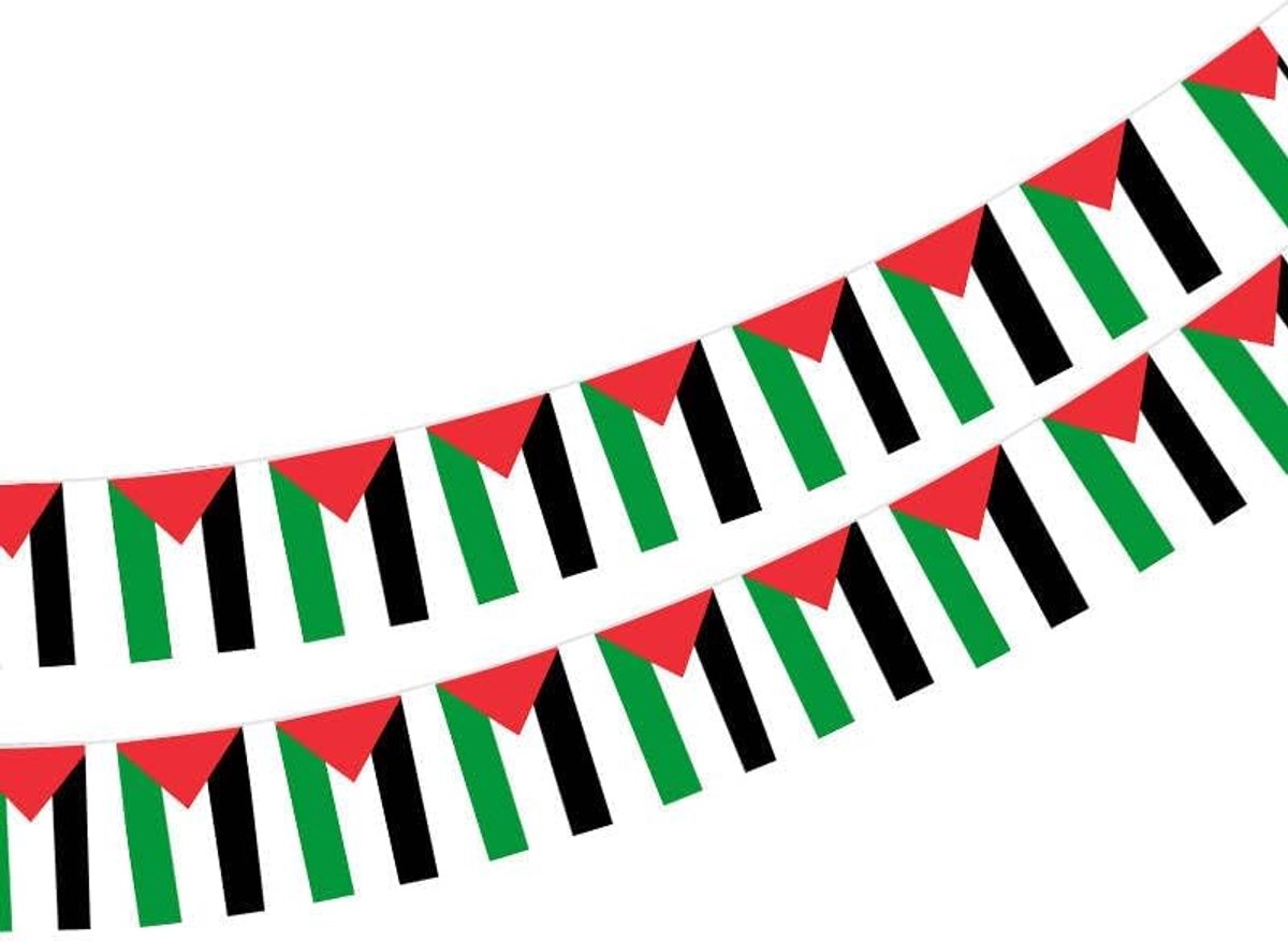 Palestijnse vlaggenlijn 40 stuks - 14 x 21 cm - waterdicht materiaal - perfect voor feestdecoratie - ShopVlot