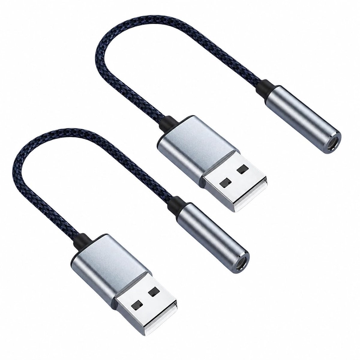 Solidchoice - USB naar Jack 3.5mm Audio Adapter met Microfoonondersteuning